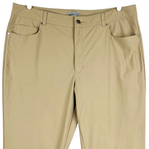 VRST Men's Stretch Tan Chino Pants Sz 40x32 Slim Straight Leg Zip/Button Closure - Picture 3 of 9